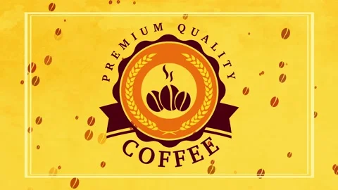 Colourful parcel present for fancy quality coffee with classical curve visual Stock Footage 130928211