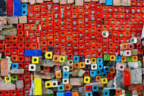 Colourful pattern. colourful seramic texture, use as background. Stock Photos