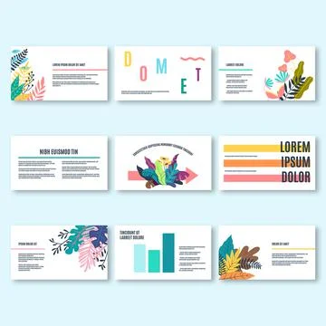 Colourful pitch deck Stock Illustration