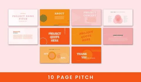 Colourful pitch deck Stock Illustration