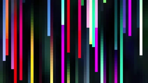 Colourful pixel sorting low resolution animation, 2D abstract background Stock Footage 174676962