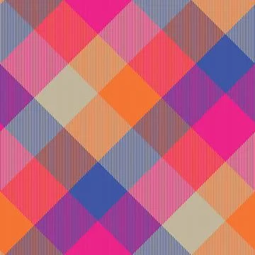 Colourful Plaid Tartan Seamless Pattern Design Stock Illustration