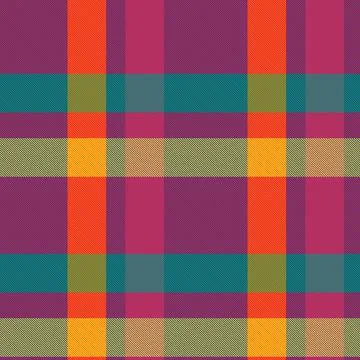 Colourful Plaid textured Seamless Pattern Illustrazione stock