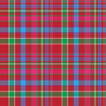 Colourful Plaid textured Seamless Pattern Stock Illustration
