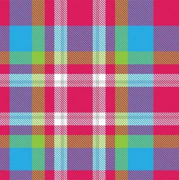 Colourful Plaid textured Seamless Pattern Stock Illustration