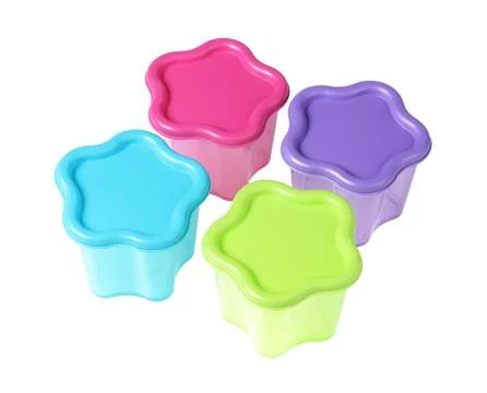Colourful Plastic Containers Stock Photos