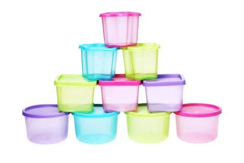 Colourful Plastic Containers Foto stock