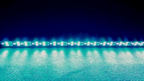 Colourful projector isolated on black background. Shot. Red and blue beutifull Stock Footage 142269178