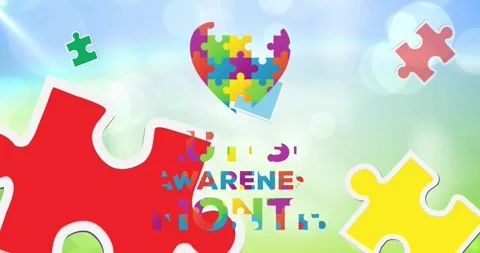 Colourful puzzle pieces animating on a screen Stock Footage 327123269