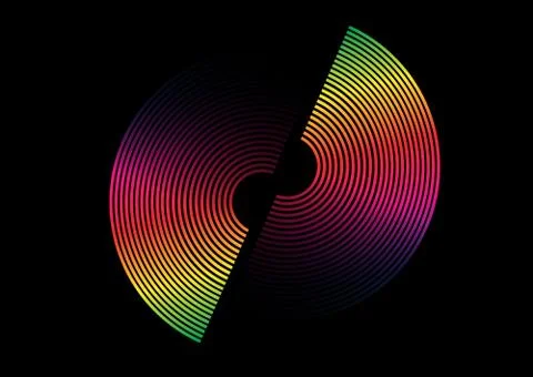 Colourful rainbow circle design Stock Illustration