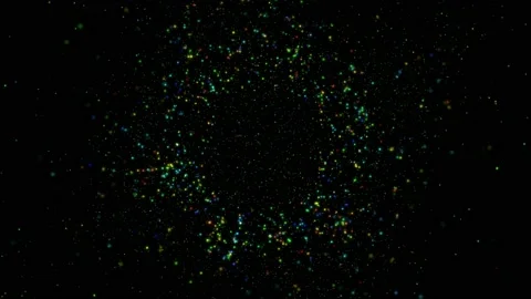 Colourful rainbow particles flying forward Particle Tunnel Abstract Background V Stock Footage 170189352