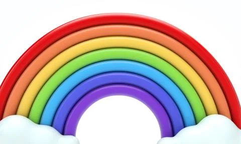 Colourful rainbow spectrum 3d rendering Stock Illustration