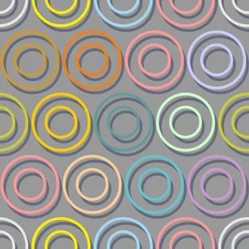 Colourful range of seamless background. Vector Abstract pattern of circles. Stock Illustration