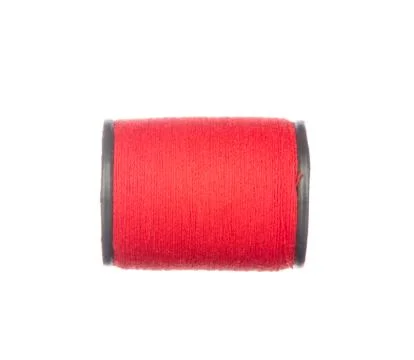 Colourful red thread isolated on white Stock Photos