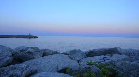 Colourful Rocky Beach Stock Footage 68770977