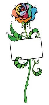 Colourful rose. Stock Illustration