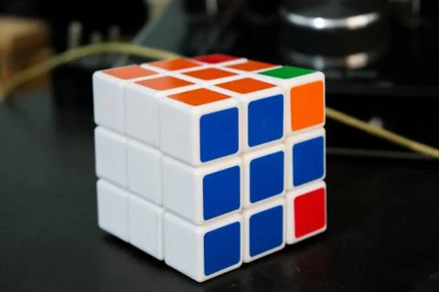 Colourful Rubik's cube 库存照片