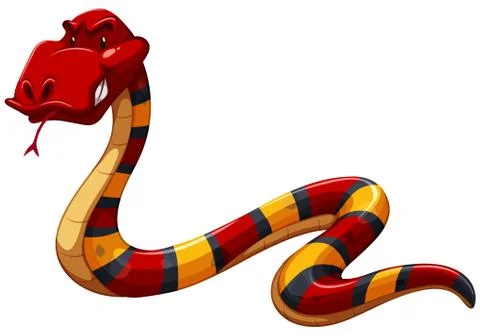 Colourful scary snake Illustrazione stock