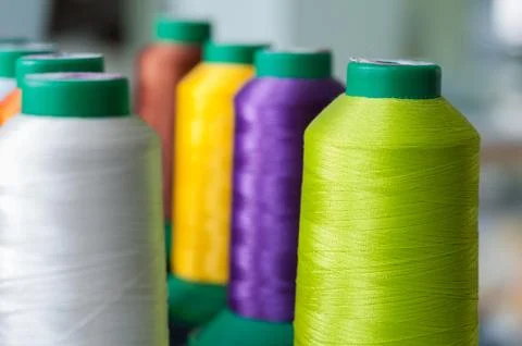 Colourful Sewing Threads Foto stock