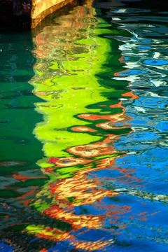 Colourful shadow on water background Stock Photos
