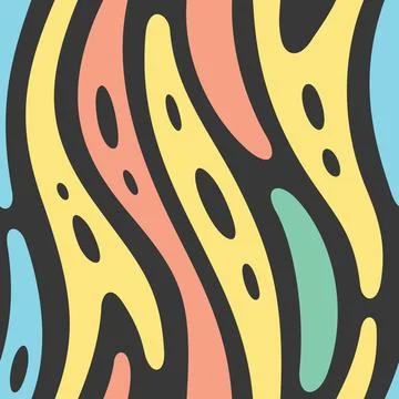 Colourful shapes abstract seamless pattern Stock Illustration