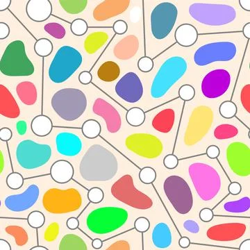 Colourful shapes abstract seamless pattern Stock Illustration