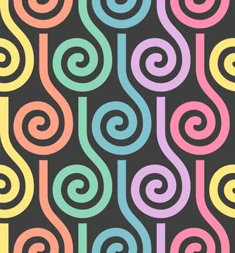 Colourful shapes abstract seamless pattern Stock Illustration