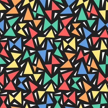 Colourful shapes abstract seamless pattern Stock Illustration