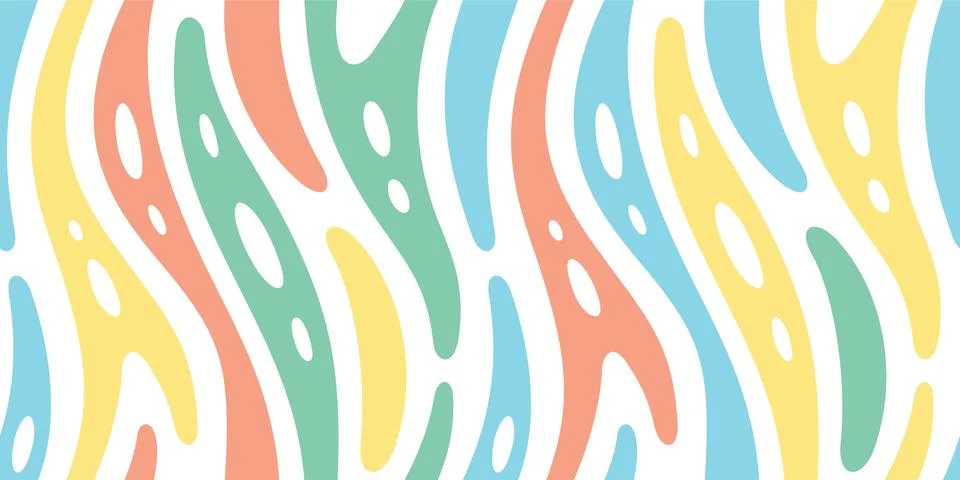 Colourful shapes abstract seamless pattern Stock Illustration