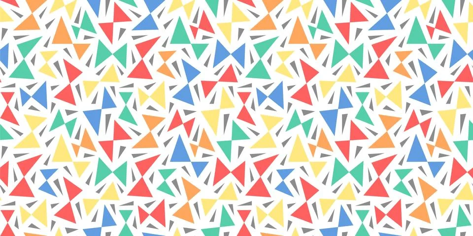 Colourful shapes abstract seamless pattern Stock Illustration