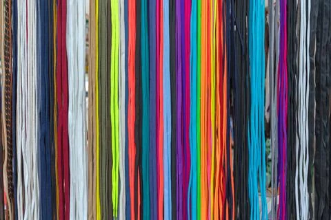 Colourful Shoe Strings Stock Photos