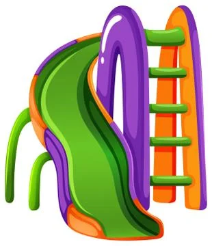 A colourful slide at the park Ilustração Stock
