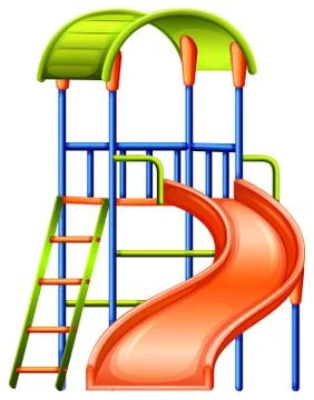 A colourful slide at the park Ilustração Stock