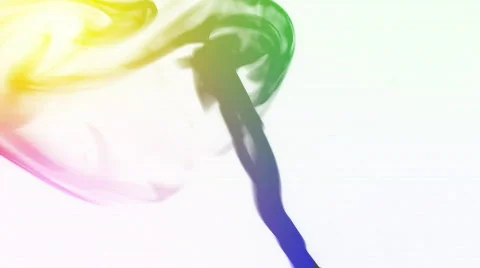 Colourful smoke on white Stock Footage 297987