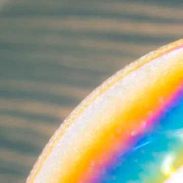 Colourful soap bubble macro closeup photography - blurred movement Foto stock