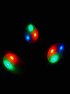 Colourful sphere light in dark background Stock Photos