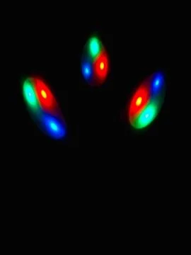 Colourful sphere light in dark background Stock Photos