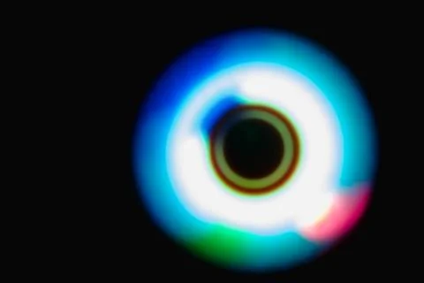 Colourful sphere light in dark background Stock Photos