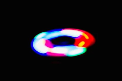 Colourful sphere light in dark background Stock Photos