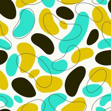 Colourful Splash Abstract Seamless Pattern Stock Illustration