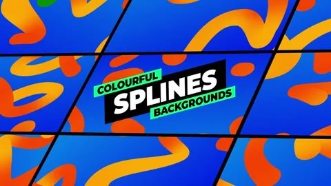 Colourful Splines Backgrounds 库存 After Effects