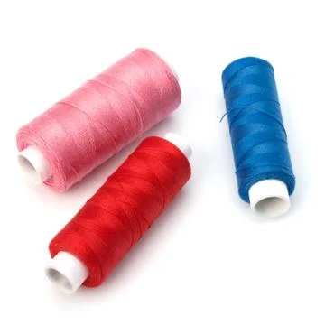 Colourful spools of thread Stock Photos