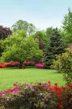 Colourful spring garden Foto stock