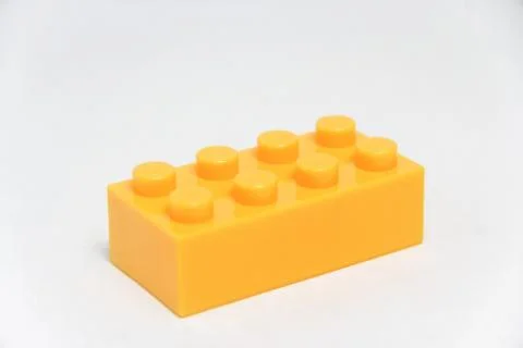 Colourful stack lego on isolated white background Stock Photos