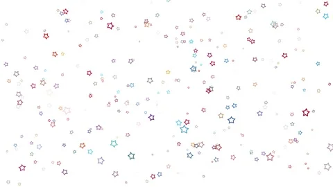 Colourful star shapes loop motion on clean white background 库存影片 341898605