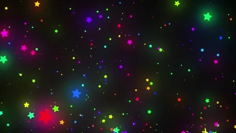 Colourful Stars Fall Stock Footage 322033172