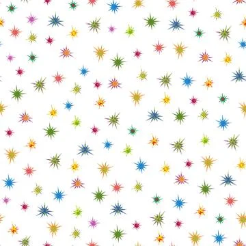 Colourful stars seamless pattern Stock Illustration