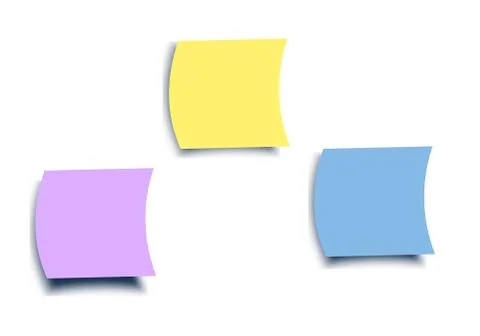 Colourful sticky notes on white background Stock Illustration