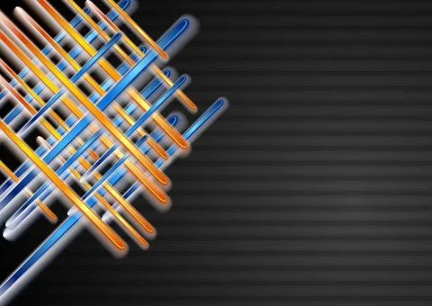 Colourful stripes on the black background. Vector design eps 10 Colourful ... Stock Photos