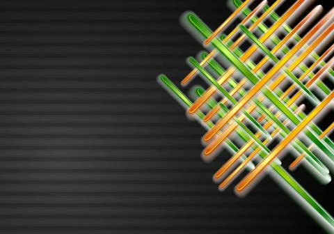 Colourful stripes on the black background. Vector design eps 10 Colourful ... Stock Photos
